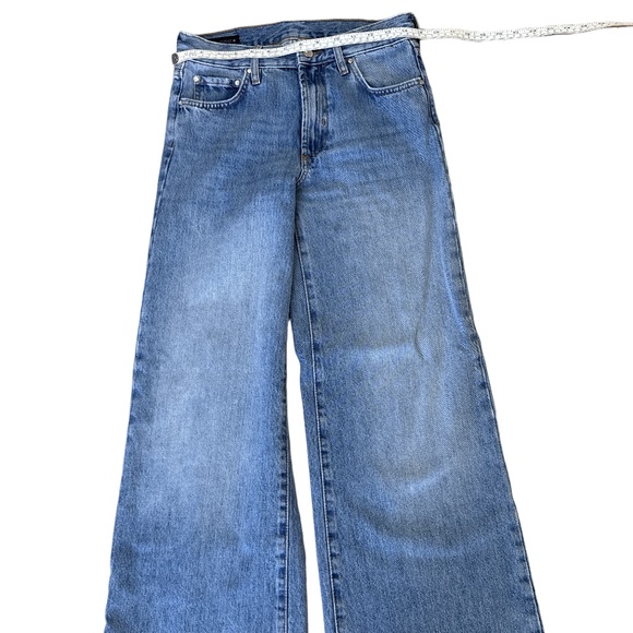 ZARA DENIM HIGH RISE WIDE LEG - Picture 4 of 11